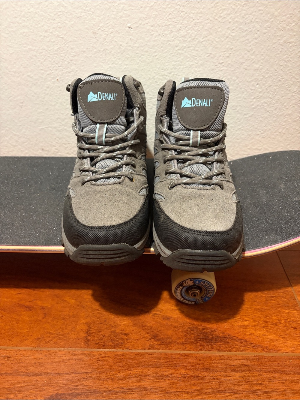 Kids Gray Hiking Boots - Durable Outdoor Footwear